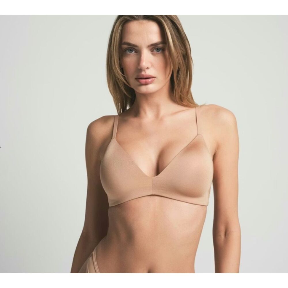 NEW SKIMS Wireless Form T-Shirt Demi Bra Clay 36D NWT